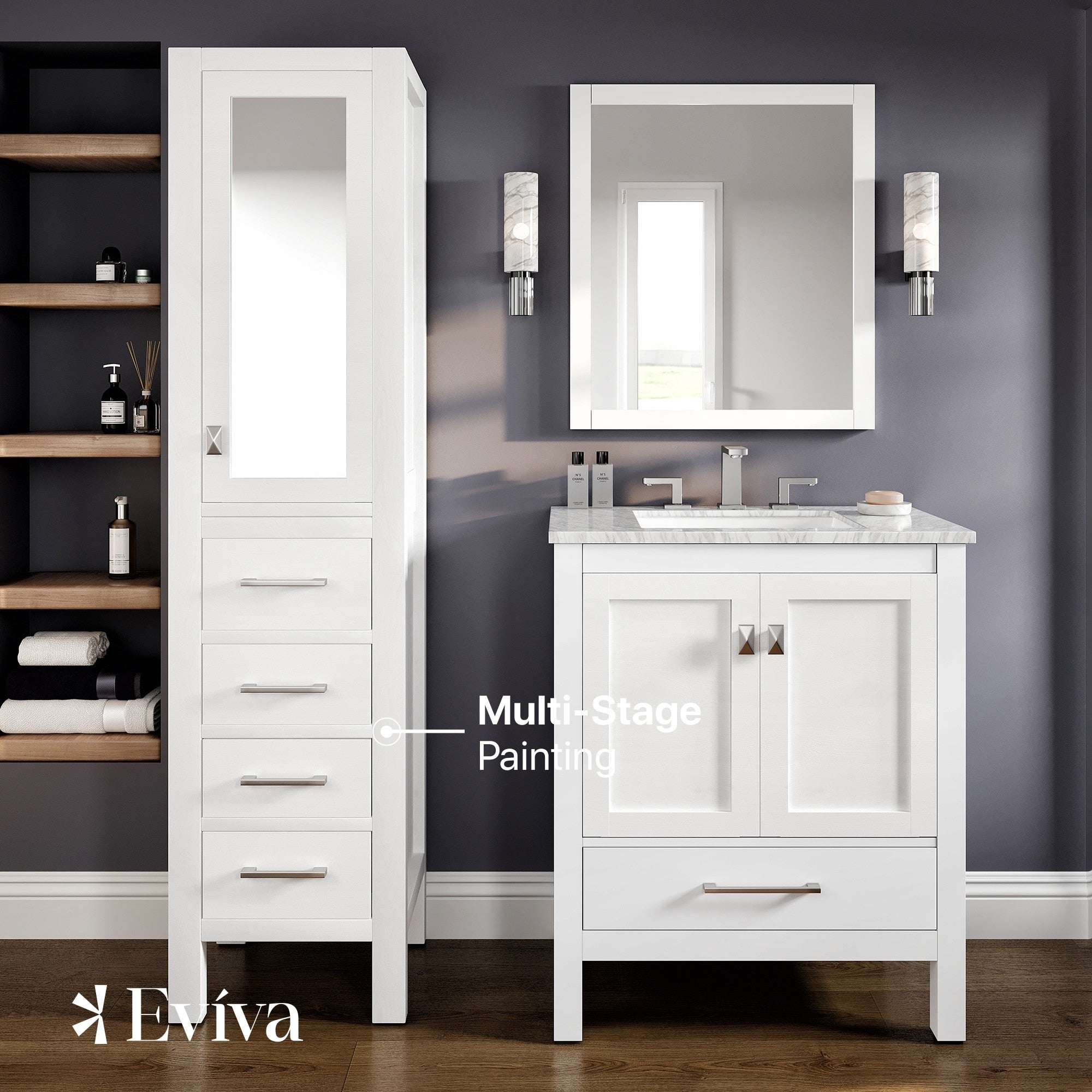 Eviva Aberdeen 18 White Side Cabinet