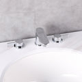 Eviva Curvy 2 Handles 3 Holes Chrome Bathroom Sink Faucet