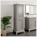 Eviva Elite Stamford Grey Wood 24 Inch Linen Cabinet