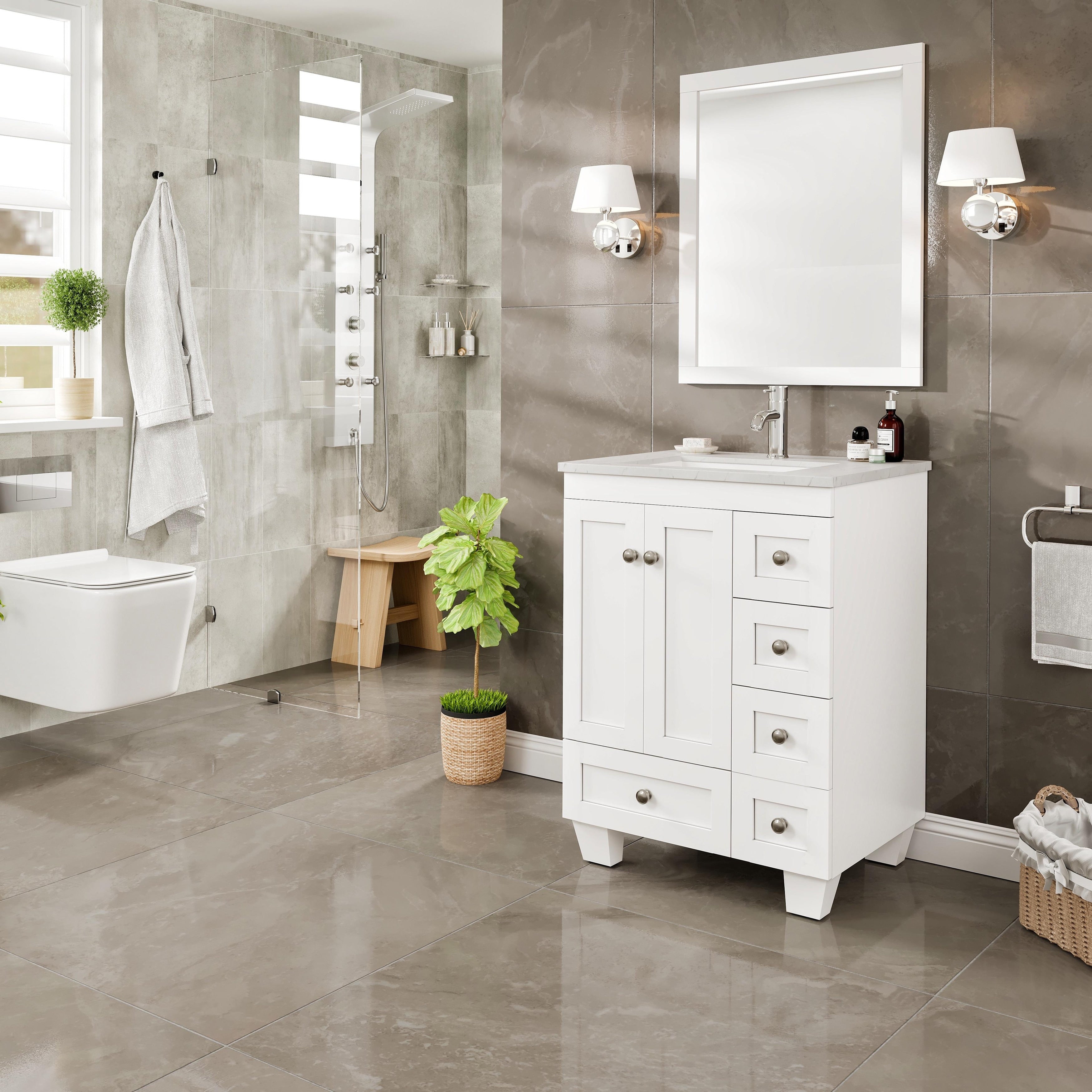 Eviva Happy 24 X 18 White Vanity