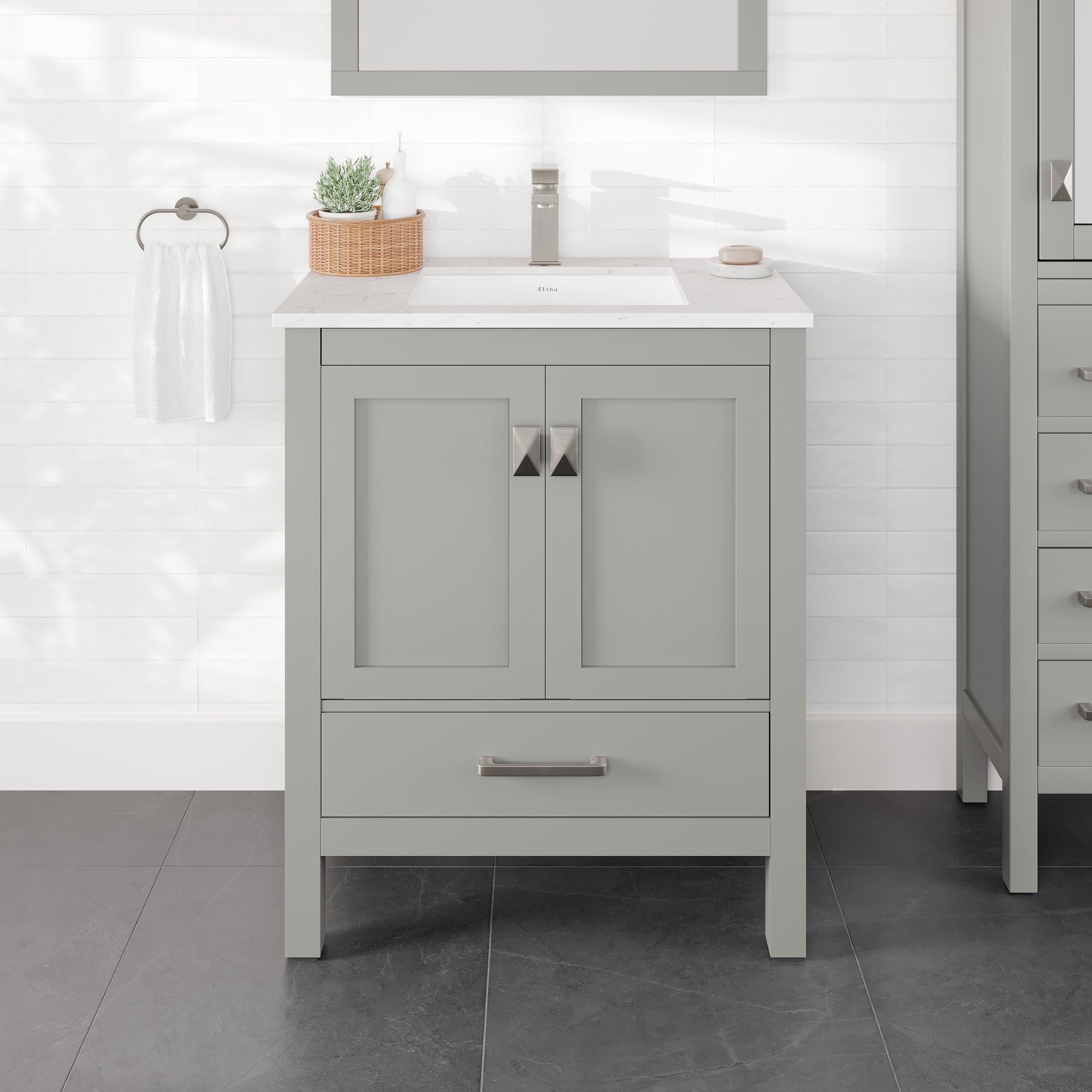 Eviva London 30 Grey Bathroom Vanity