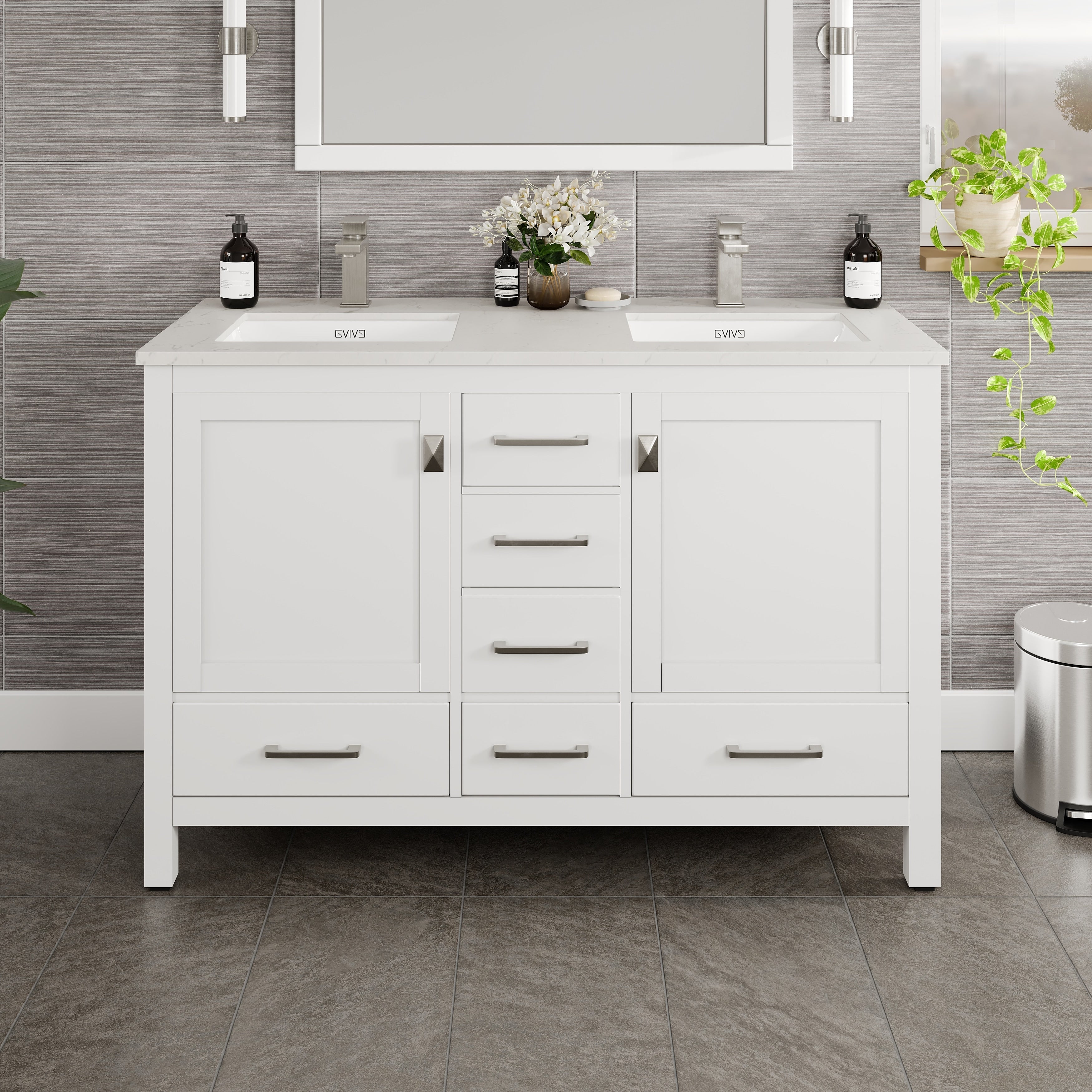 Eviva London 48 X 18 White Bathroom Vanity