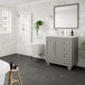 Eviva Loon 30 Long Handles Gray Vanity