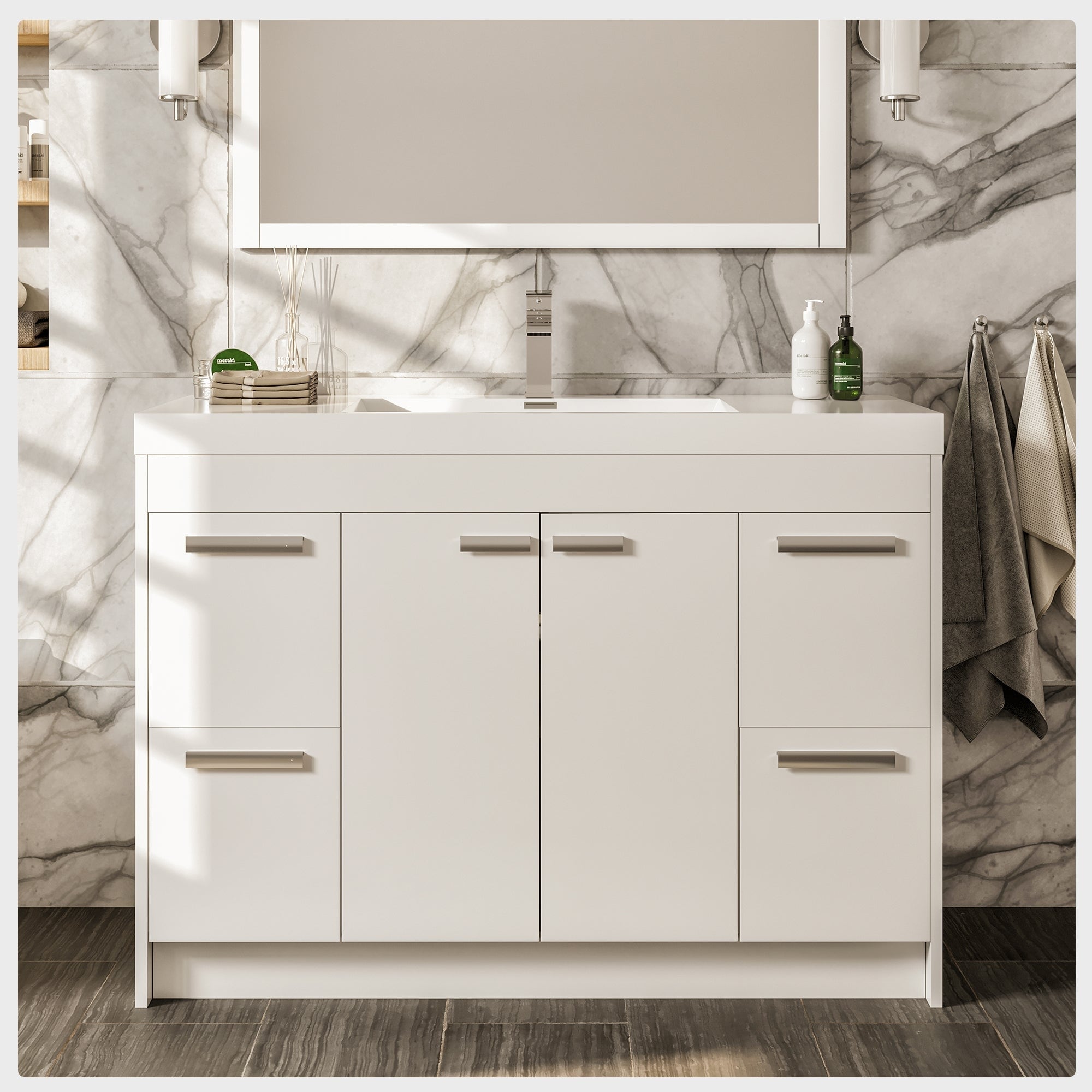 Eviva Lugano 42 White Modern Vanity