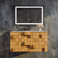 Eviva Mosaic 36 In. Wall Mounted Oak Vanity