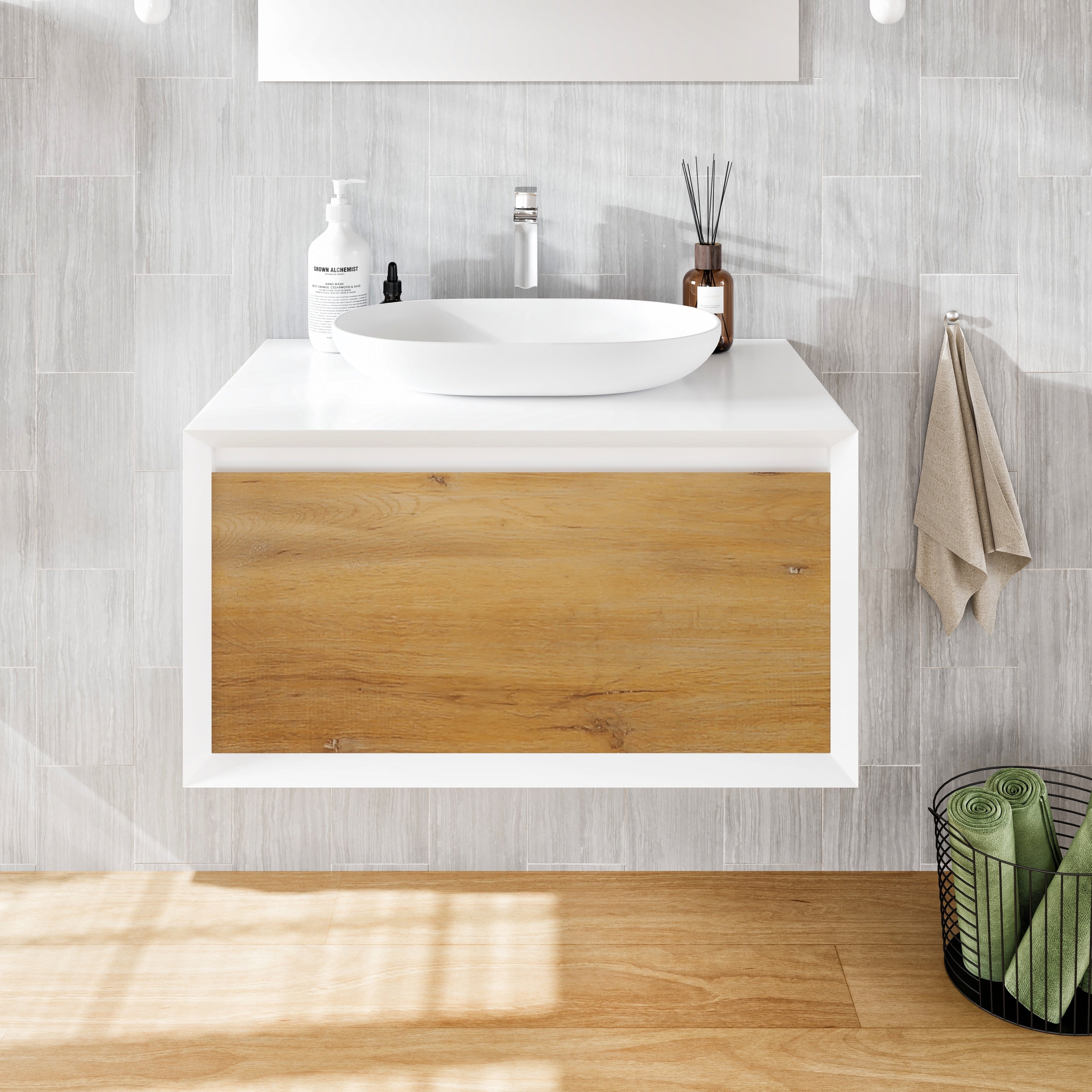 Eviva Santa Monica 30 In. White Oak Vanity