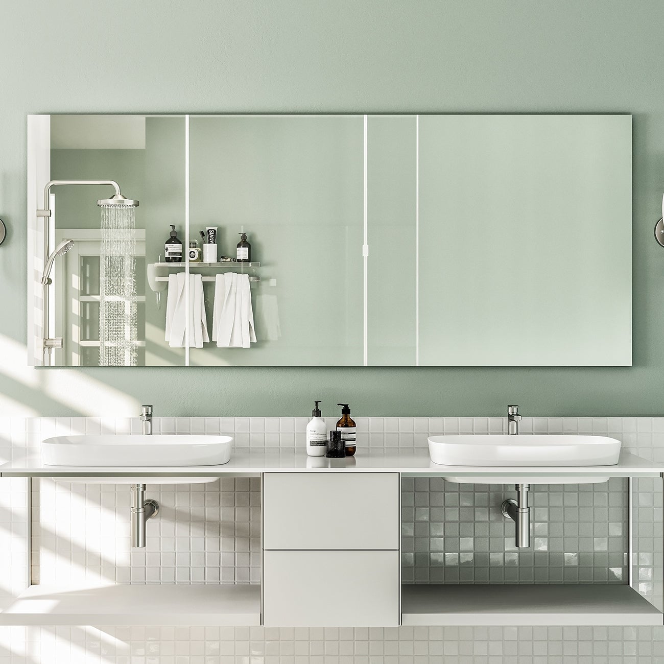 Eviva Sleek 60 Frameless Bathroom Mirror Clear