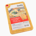 Eviva Small Bamboo Cutting Board W Juice Groove Silicone Ring