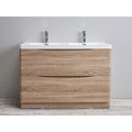 Eviva Smile 48 White Oak Vanity With White Acrylic Double Sink