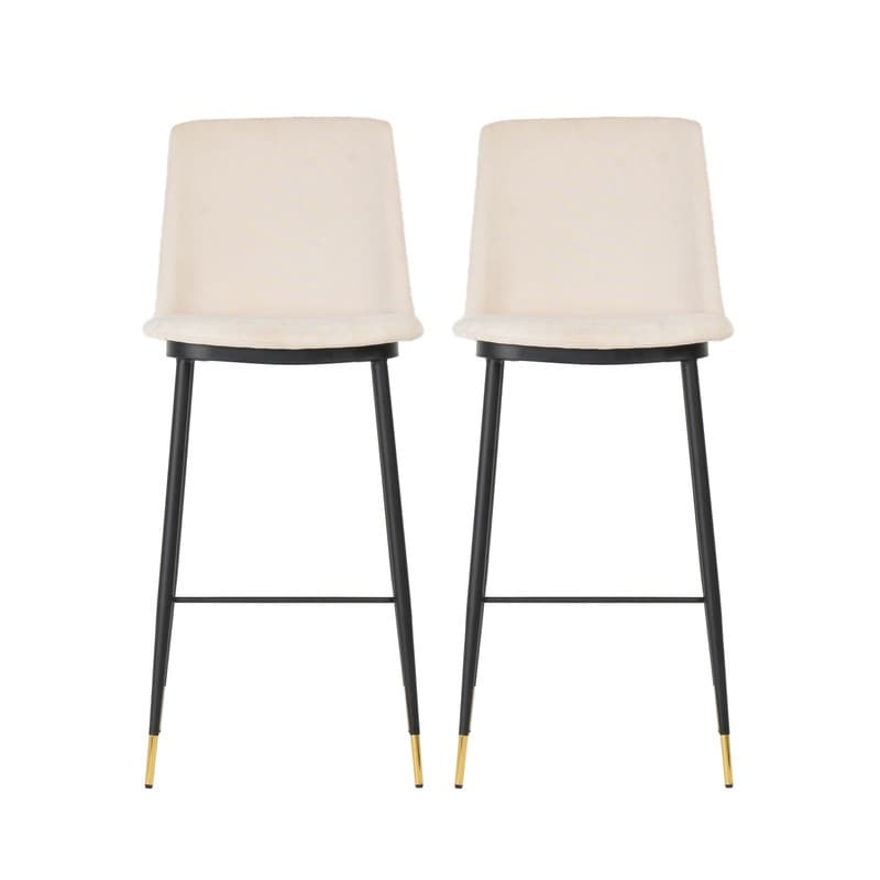 Evora Velvet Counter Stool Set Of 2