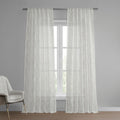Exclusive Fabrics Avignon Vine Patterned Faux Linen Sheer Curtain