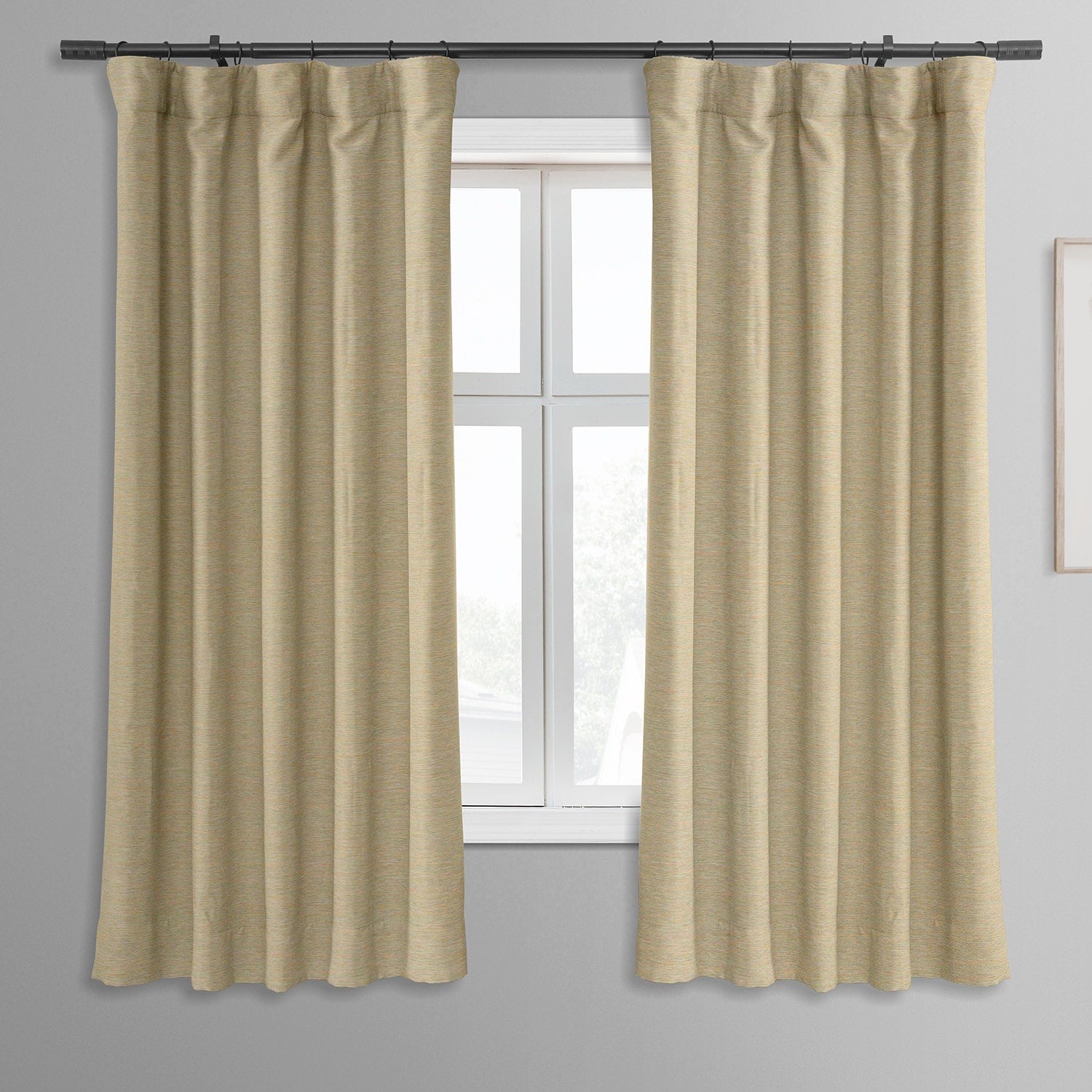 Exclusive Fabrics Bellino 63 Inch Rod Pocket Blackout Curtain Panel 50 X 63