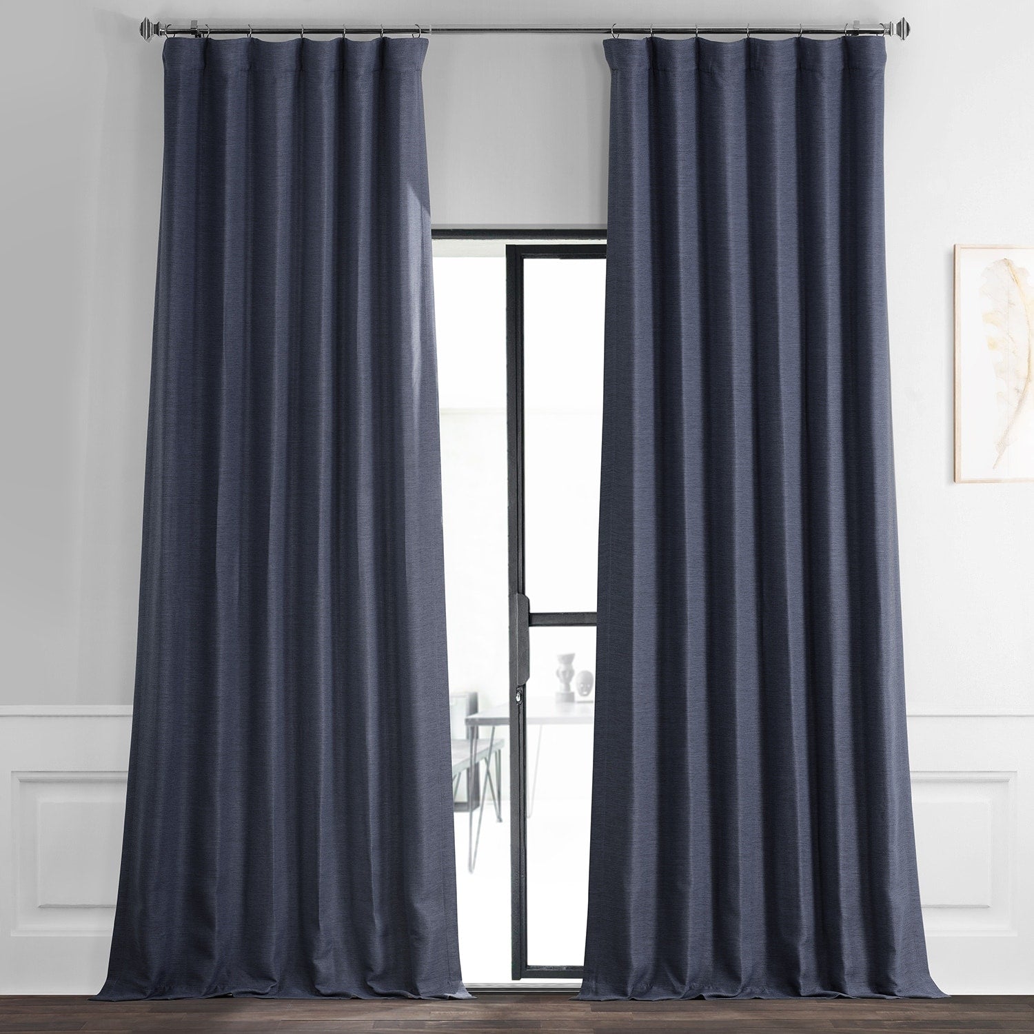 Exclusive Fabrics Bellino Blue Blackout Curtain Panel