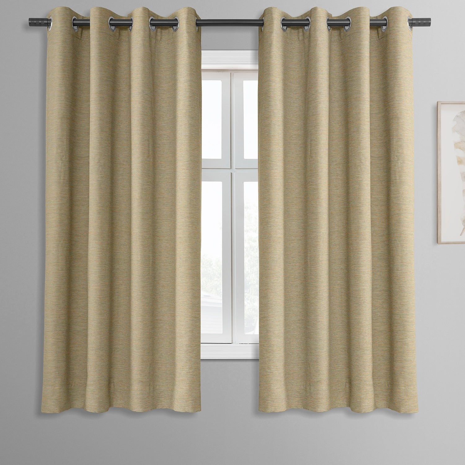 Exclusive Fabrics Bellino Grommet Top 63 Inch Blackout Curtain Panel 50 X 63