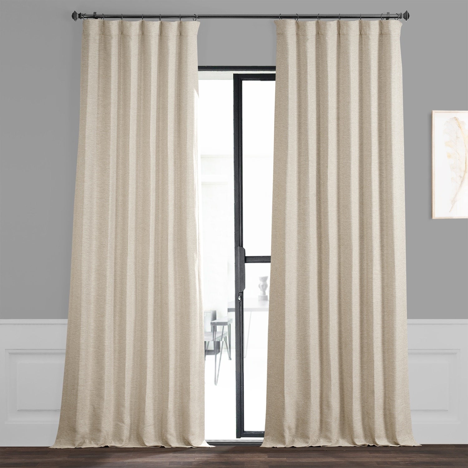 Exclusive Fabrics Cottage Off White Bellino Single Panel Blackout Curtain