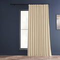 Exclusive Fabrics Faux Silk Extra Wide Blackout Single Curtain Panel