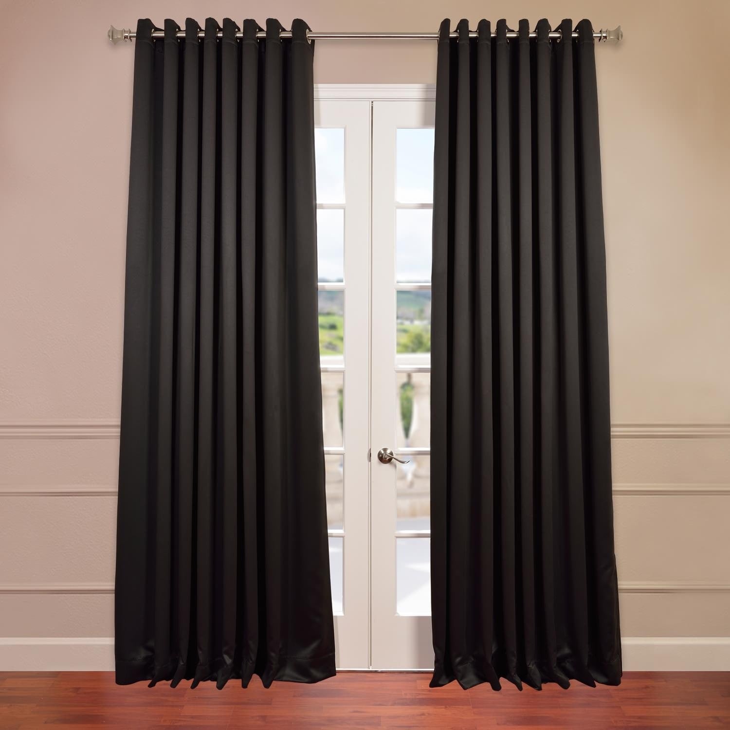 Exclusive Fabrics Extra Wide Thermal Blackout Grommet Top 108 Inch Curtain Panel 100 X 108