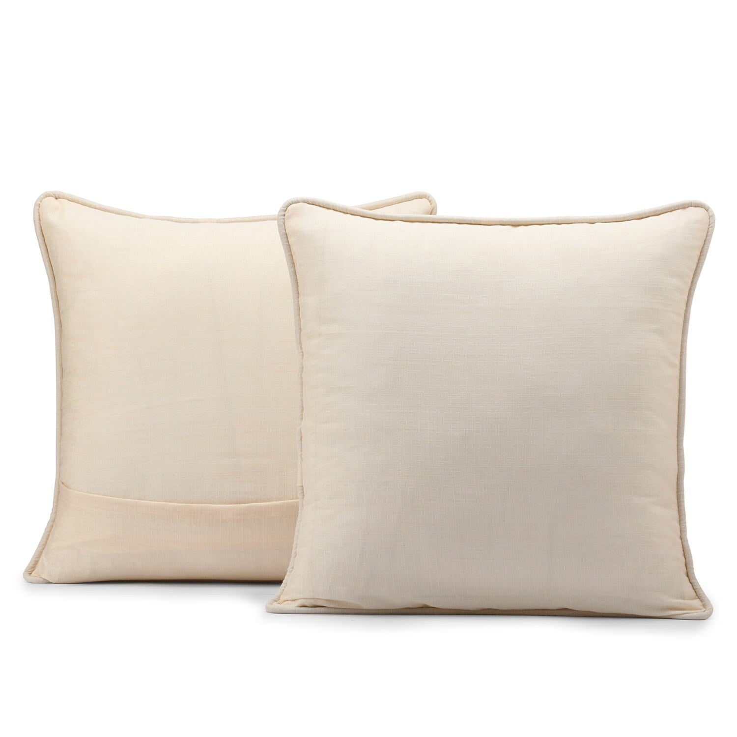 Exclusive Fabrics Faux Designer Shantung Faux Silk Cushion Cover Pair