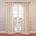 Exclusive Fabrics Faux Linen Grommet Top Curtain Panel