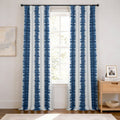 Exclusive Fabrics Flambe Striped Pattern Blackout Curtain Panel Pair