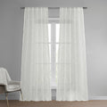 Exclusive Fabrics Florentina White Embroidered Sheer Curtain Panel