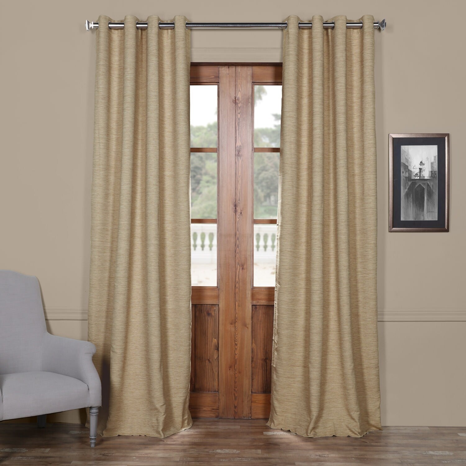 Exclusive Fabrics Grommet Bellino 120 Inch Blackout Curtain 50 X 120