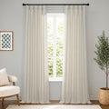 Exclusive Fabrics Heavy Grey Faux Linen Curtain