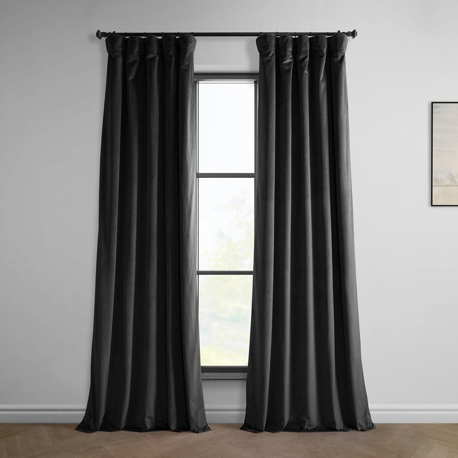 Exclusive Fabrics Heritage Plush Velvet Single Curtain Panel