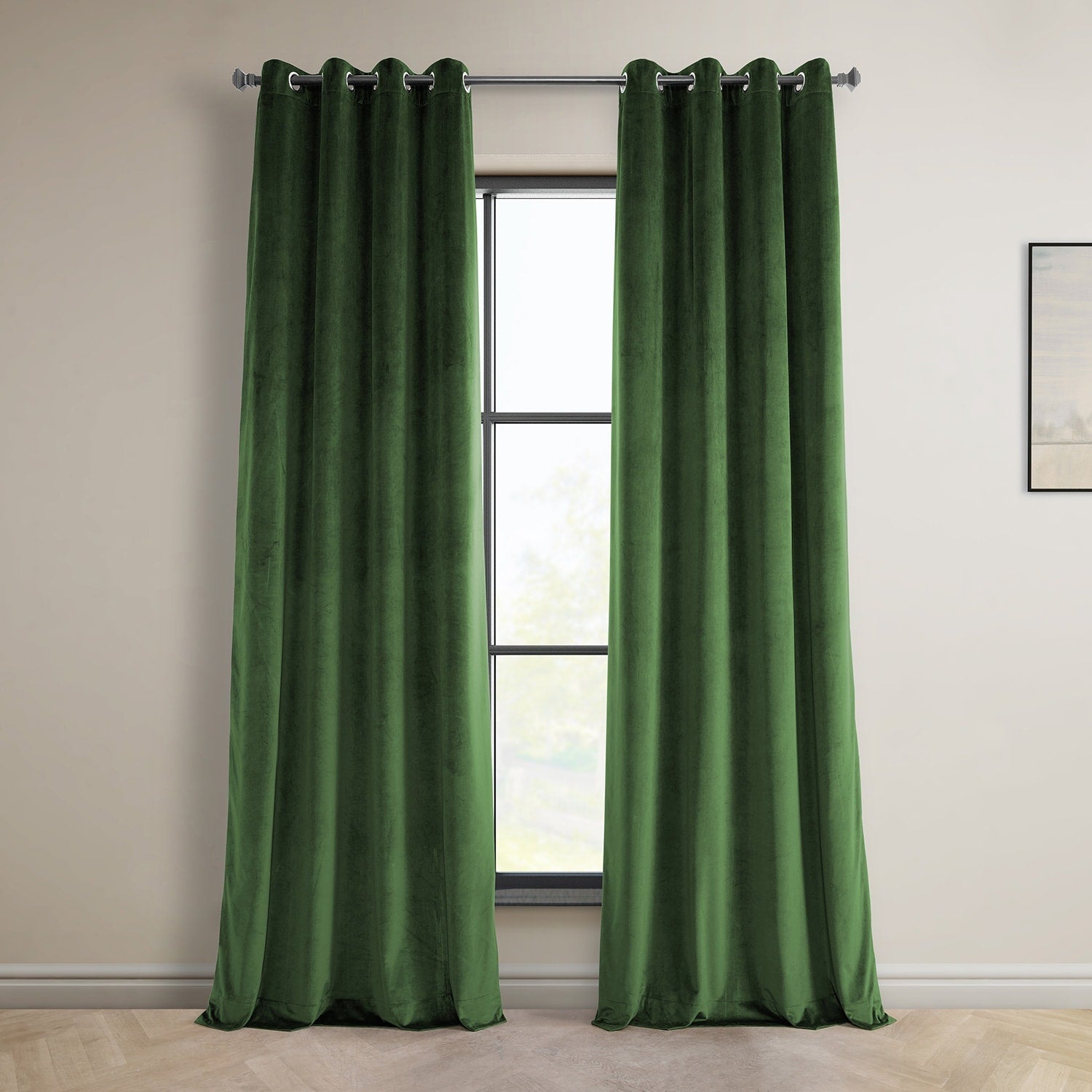 Porch Den Riedweg Velvet Vintage Style Grommet Curtain