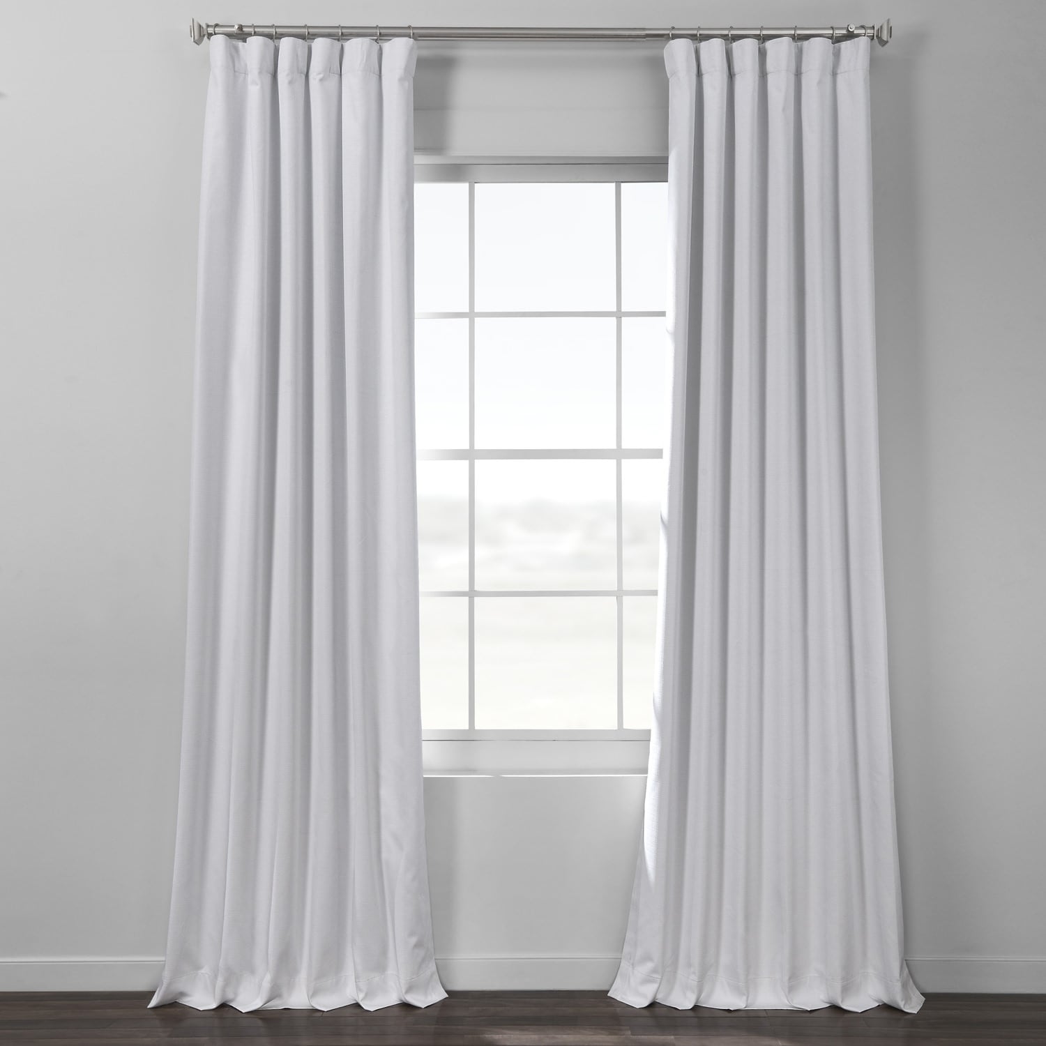 Porch Den Marylyn Italian Textured Faux Linen Hotel Blackout Curtain