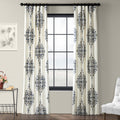 Exclusive Fabrics Kerala Blue Printed Cotton Twill Single Curtain Panel