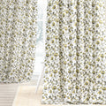 Exclusive Fabrics Madison Gold And Grey Digital Printed Cotton Twill Curtain