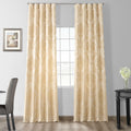 Exclusive Fabrics Magdelena Champagne Faux Silk Jacquard Curtain Panel