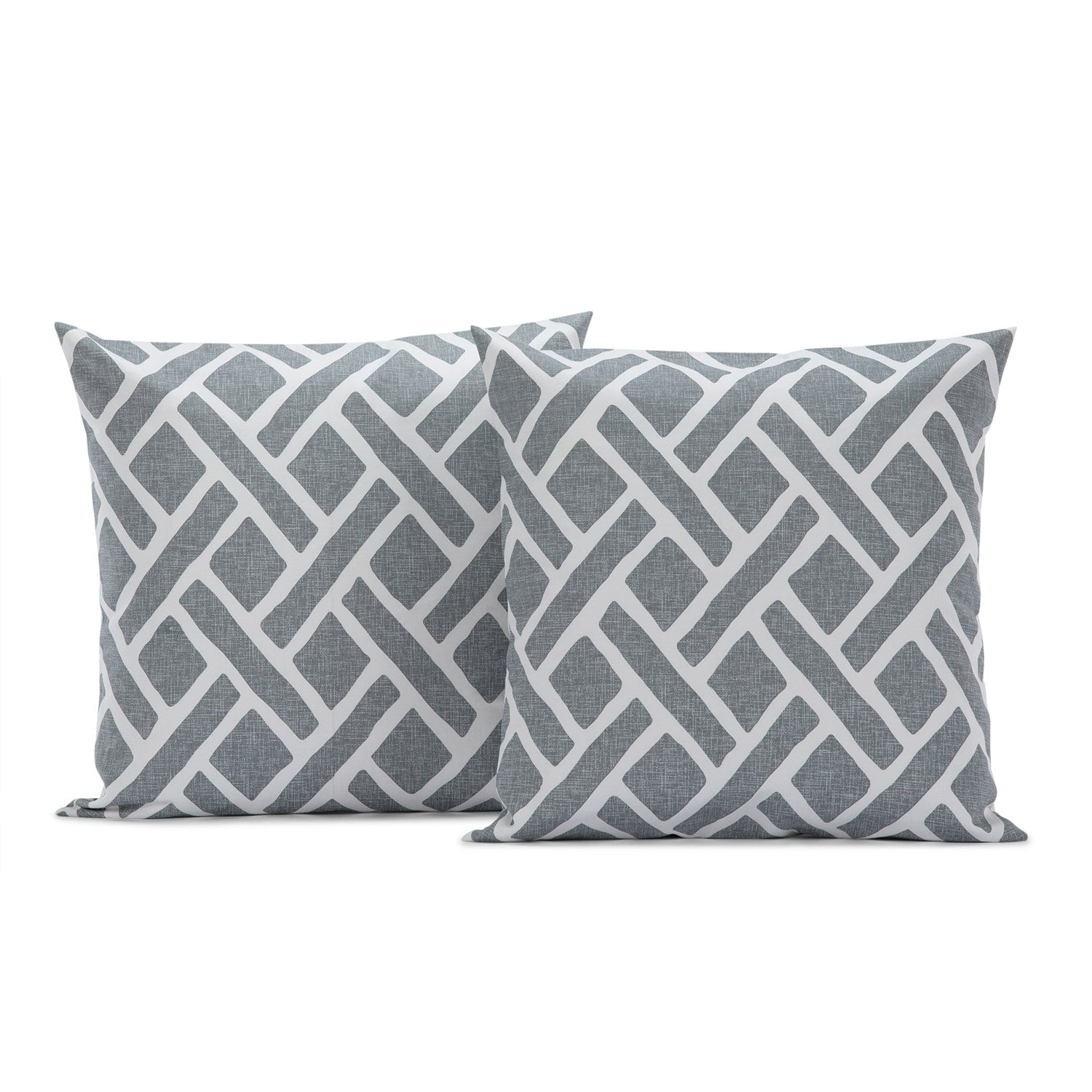 Exclusive Fabrics Martinique Printed Cotton Cushion Cover Pair