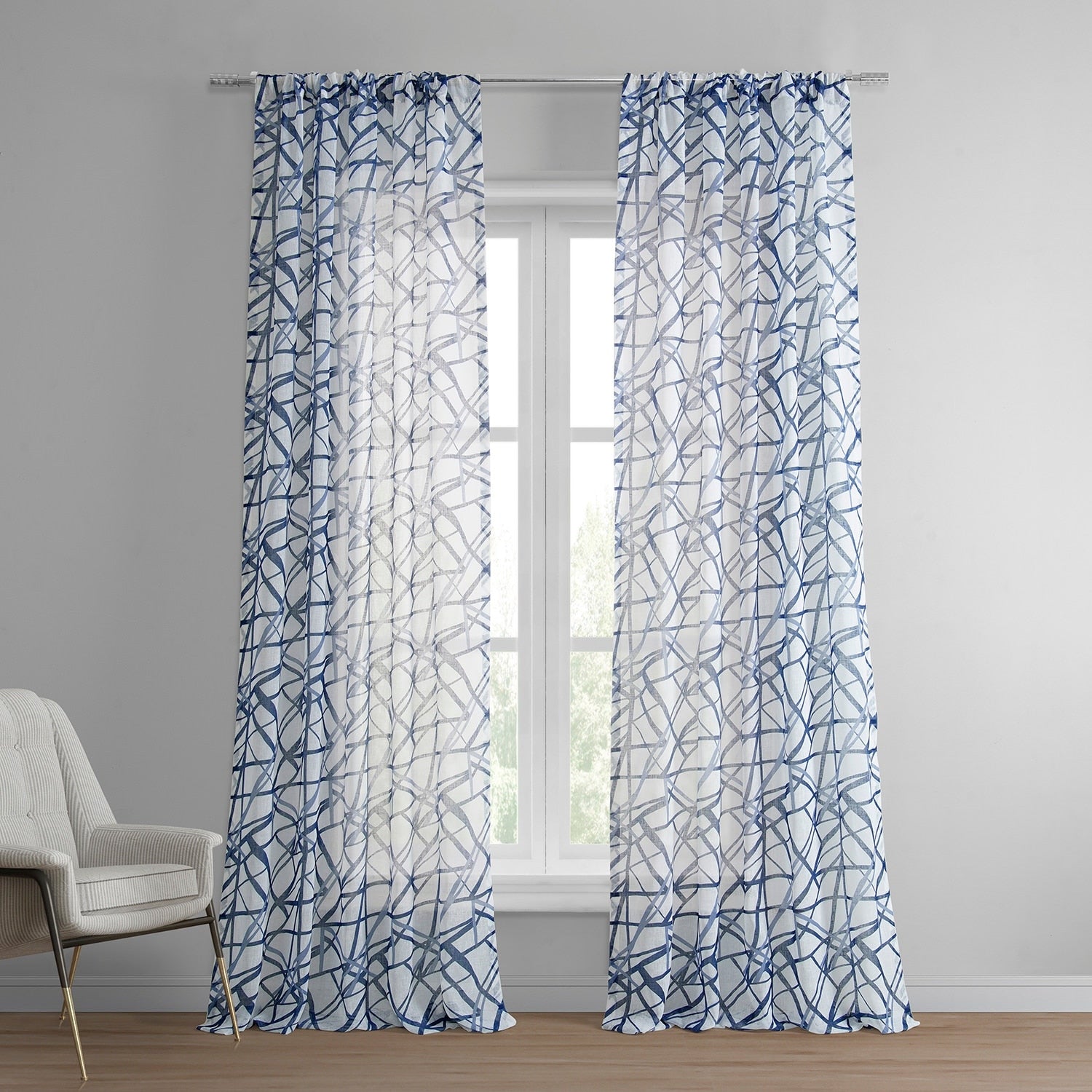 Exclusive Fabrics Matrix Printed Sheer Curtain