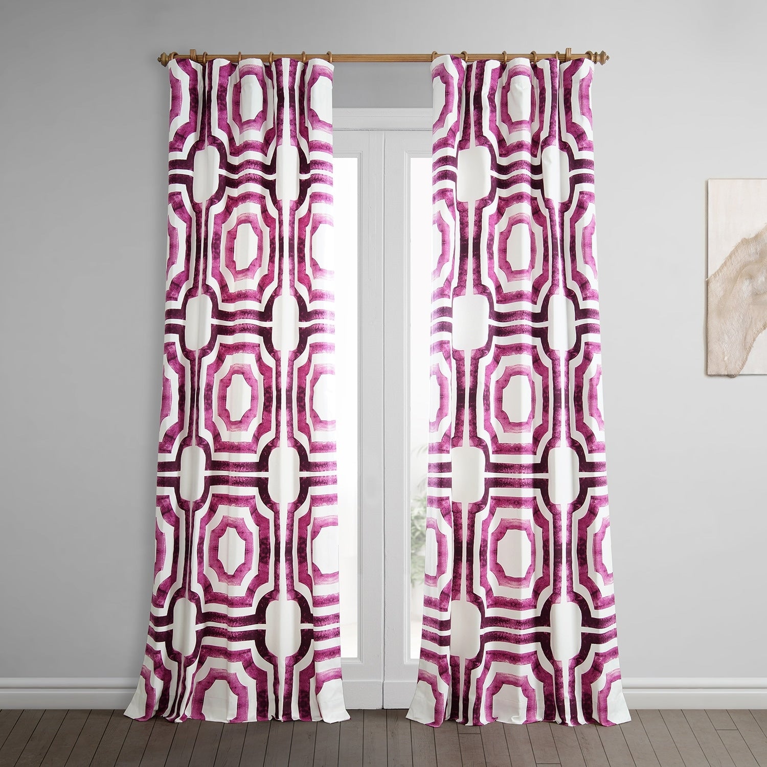 Exclusive Fabrics Mecca Printed Cotton Single Curtain Panel