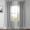 Exclusive Fabrics Nickel Faux Linen Sheer Curtain Panel