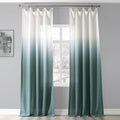 Exclusive Fabrics Ombre Faux Linen Semi Sheer Curtain