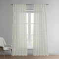 Exclusive Fabrics Polaris Patterned Linen Sheer Curtain