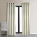 Exclusive Fabrics Off White Grommet Velvet Blackout Curtain Panel