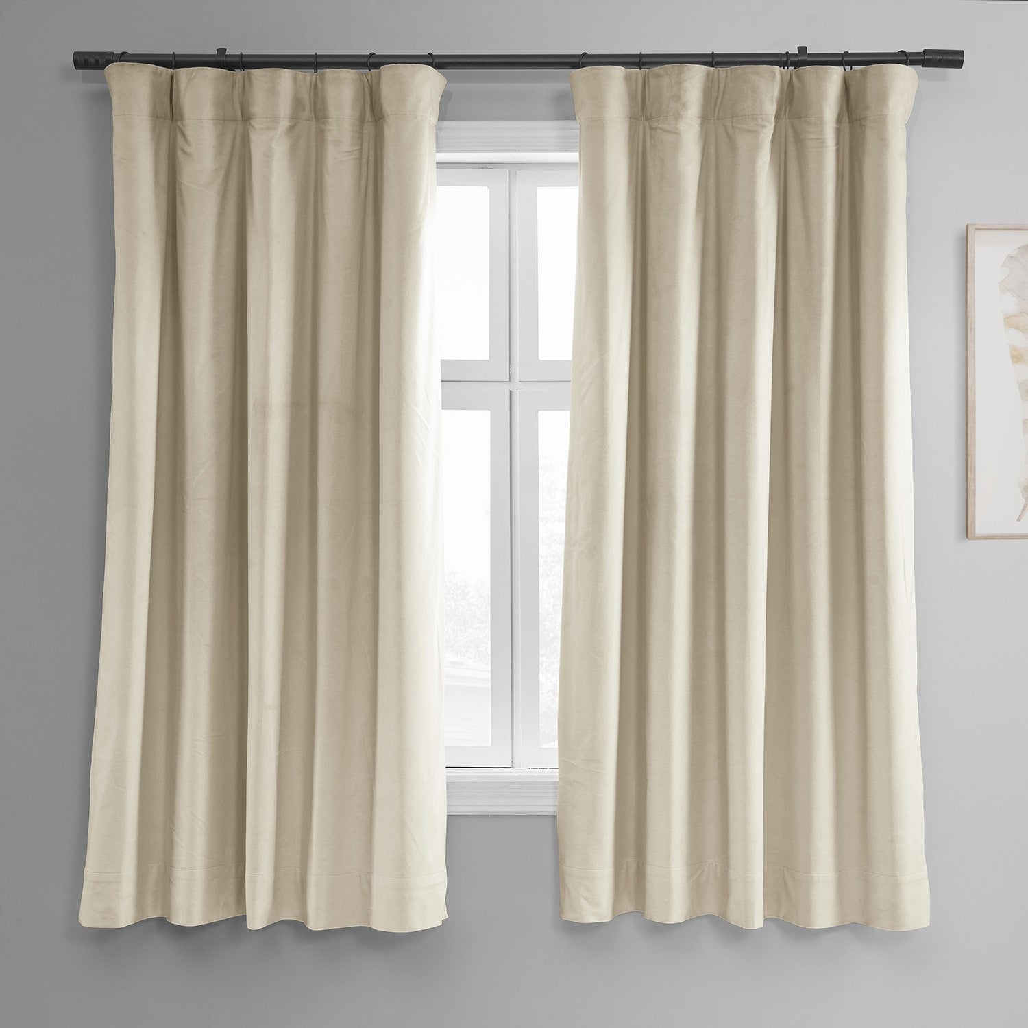 Exclusive Fabrics Signature Blackout Velvet 63 Length Curtain 50 X 63