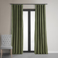 Exclusive Fabrics Signature Hunter Green Velvet 120 Inch Blackout Curtain Panel 50 X 120