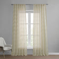 Exclusive Fabrics Sirius Patterned Linen Sheer Curtain
