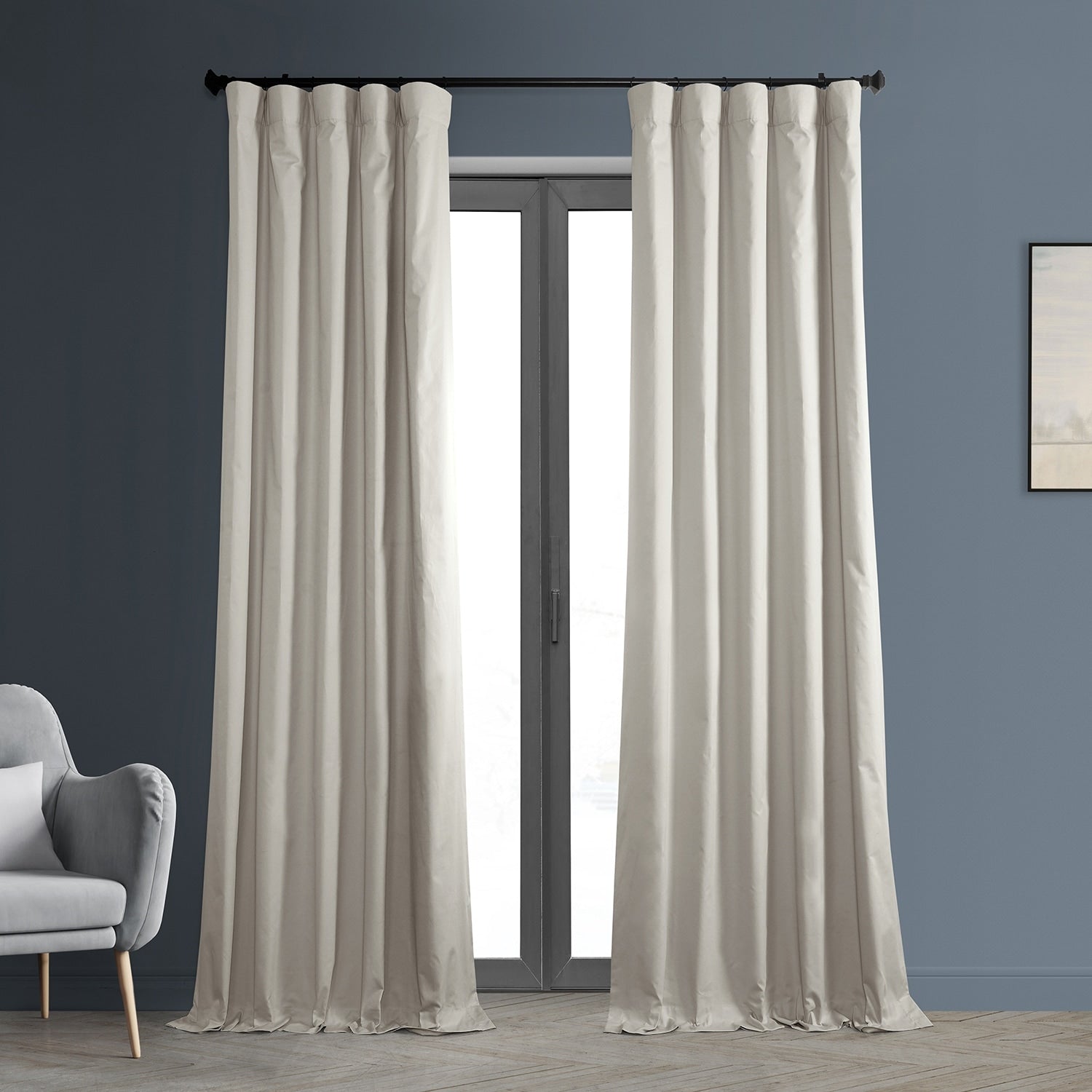 Exclusive Fabrics Solid Cotton True Blackout Curtain Panel