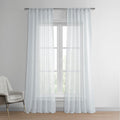 Exclusive Fabrics Solid Faux Linen Sheer Curtain Panel