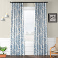 Exclusive Fabrics Tea Time China Blue Blackout Curtain Panel Pair
