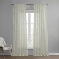 Exclusive Fabrics Vega Patterned Linen Sheer Curtain