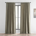 Exclusive Fabrics Vintage Textured Faux Dupioni Silk Curtain Panel