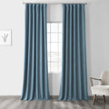 Exclusive Fabrics Vintage Thermal Cross Linen Weave Max Blackout Curtain
