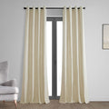 Exclusive Fabrics Vintage Thermal Cross Linen Weave Max Blackout Grommet Curtain